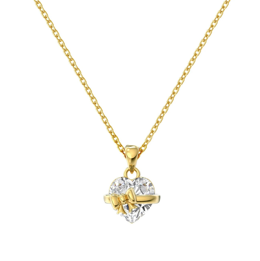 Golden Heart Bow Necklace – Special Edition