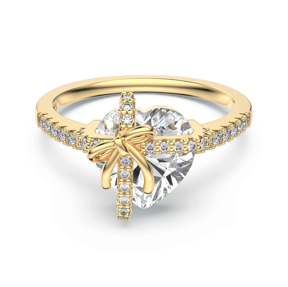 Gold Heart Promise Ring – 925 Sterling Silver